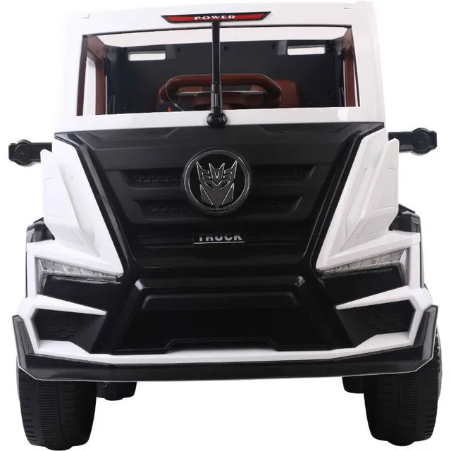 megastar-12v-clunker-truck-with-rubber-tyres-leather-seats-black-3