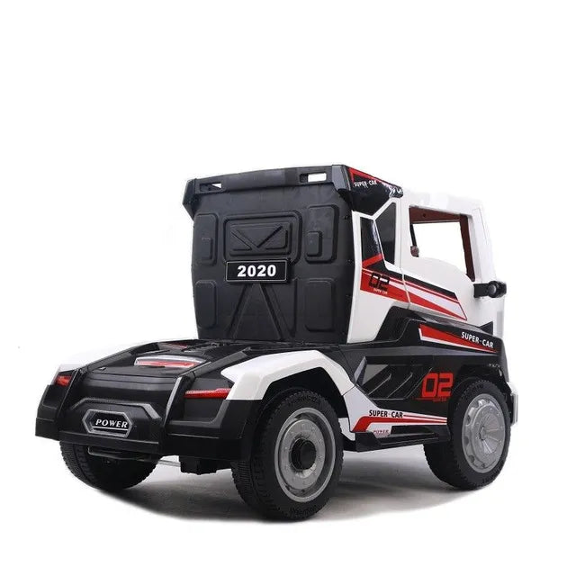 megastar-12v-clunker-truck-with-rubber-tyres-leather-seats-black-7