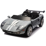 Megastar Ride On 2 Seater For Kids Licensed Ford GT Electric Car With Remote Control - Grey