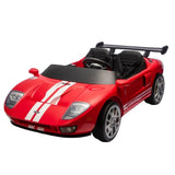 Megastar Ride On 2 Seater For Kids Licensed Ford GT Electric Car With Remote Control - Red