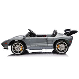 Megastar Ride On 2 Seater For Kids Licensed Ford GT Electric Car With Remote Control - Grey