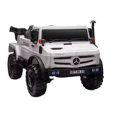 Megastar Ride On Licensed Mercedes 24 V Kids Electric Car Truck With Remote Control - White