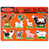 Melissa and Doug Farm Animals Sound Puzzle - 8 Pieces