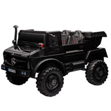 Megastar Ride On Licensed Mercedes 24 V Kids Electric Car Truck With Remote Control - Black