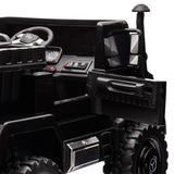 Megastar Ride On Licensed Mercedes 24 V Kids Electric Car Truck With Remote Control - Black