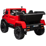 Megastar Ride On Licensed Mercedes 24 V Kids Electric Car Truck With Remote Control - Red
