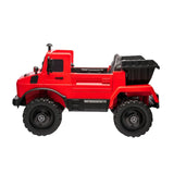 Megastar Ride On Licensed Mercedes 24 V Kids Electric Car Truck With Remote Control - Red