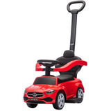 MYTS Kids Mercedes-Benz C-Class Licensed Ride-On Push Car With Handle - Red