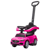 Mercedes-benz C-Class Ride-On Push Car With Handle - Pink