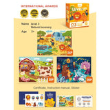 Mideer 3-in-1 Level Up Puzzles Animals - Level 3