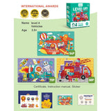 Mideer 3-in-1 Level Up Puzzles Transportation - Level 4