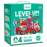 Mideer 3-in-1 Level Up Puzzles Transportation - Level 4