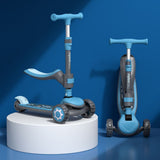 Mideer Foldable 2 in 1 Scooter LED - Blue