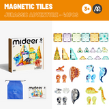 Mideer Magnetic Tiles 48 pcs - Jurassic Adventure