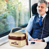 Milton Cubic Small Inner Stainless Steel Lunch Box 800ml -Ivory