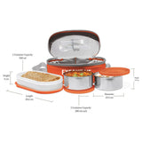 Milton Executive Insulated Lunch Box Set With Lunch Bag - Orange