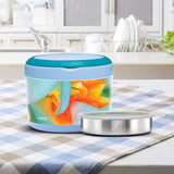 Milton Insulated Inner Stainless Steel Lunch Box 900ml - Floral Blue