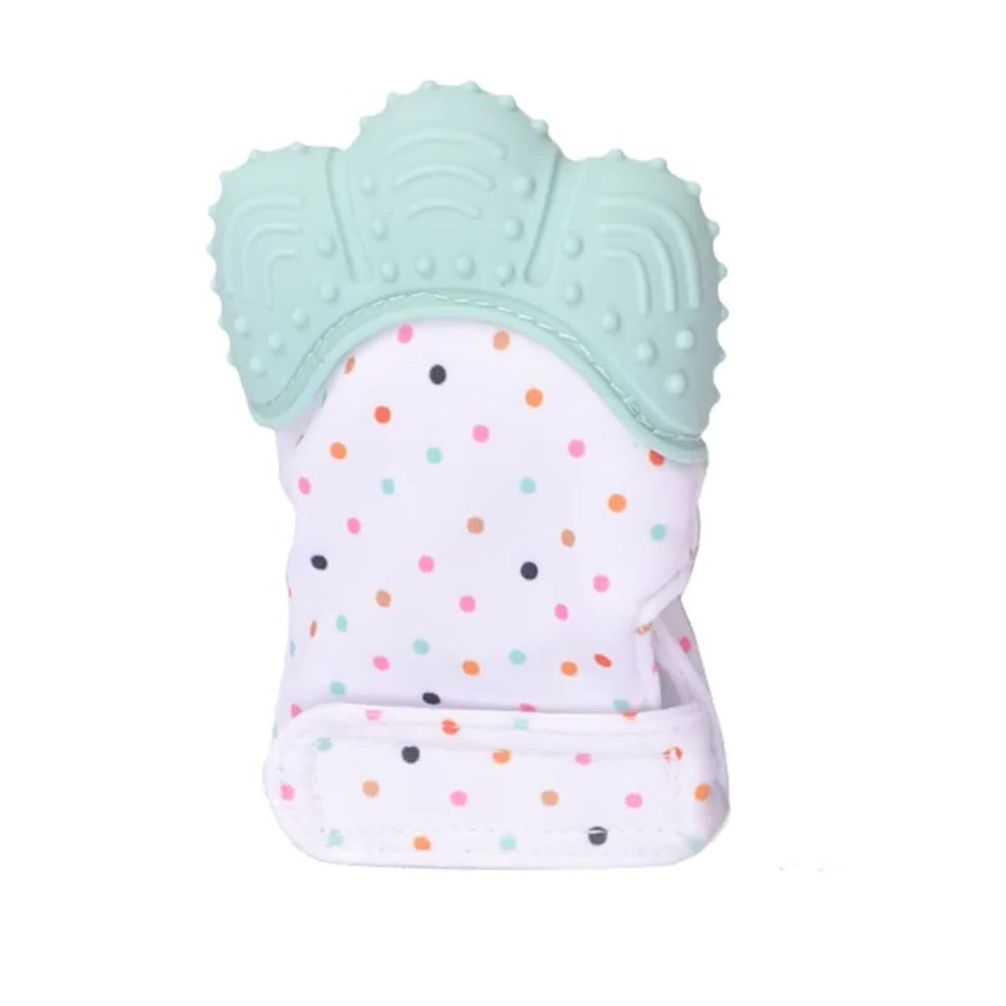 Pikkaboo Organic 2-in-1 Nonslip Baby Mitten, Teether & Pacifier - Mint