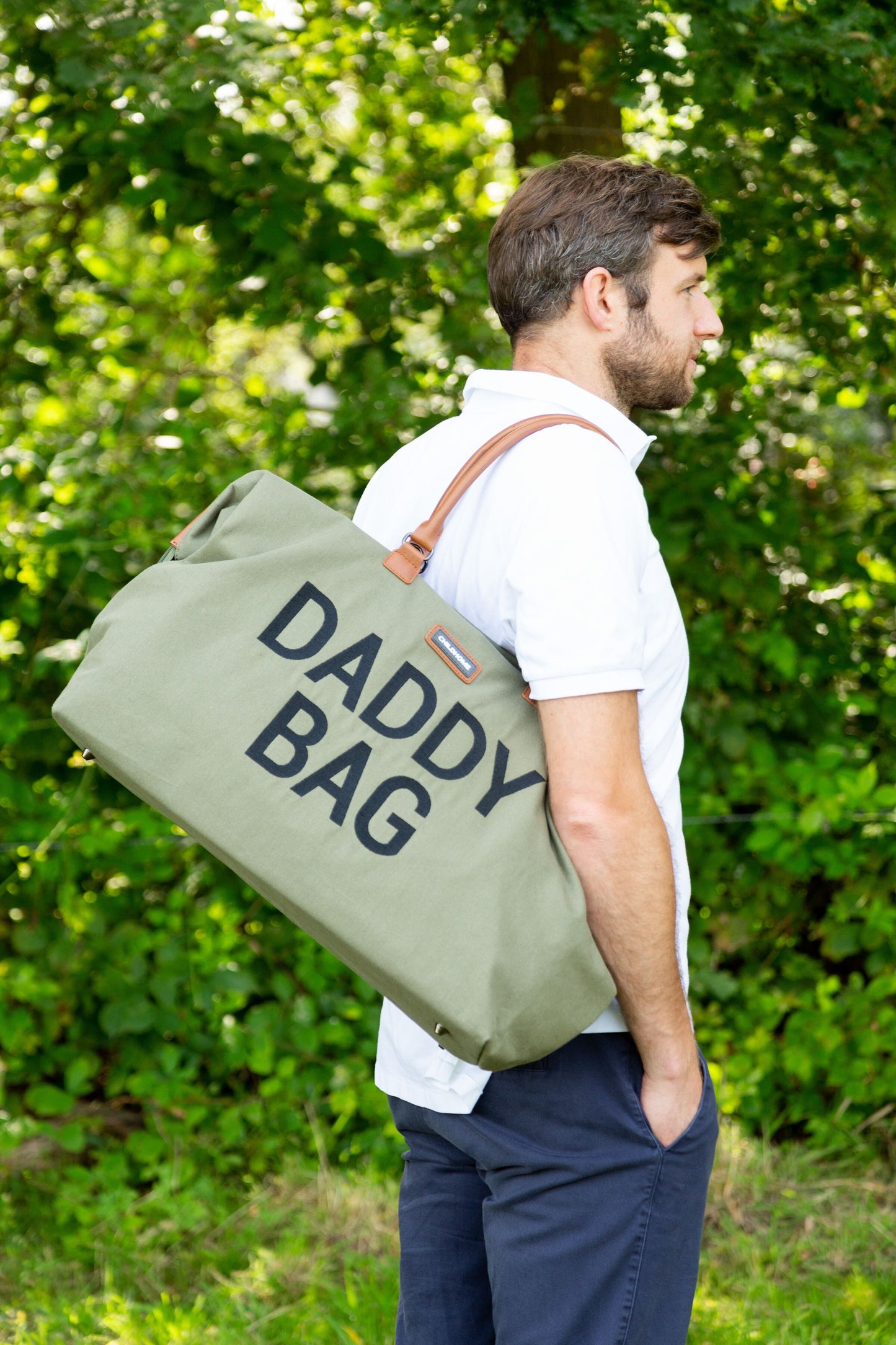 Childhome Daddy Diaper Bag - Kaki Canvas