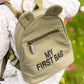 Childhome Kids My First Bag 9 Inch - Kaki Canvas