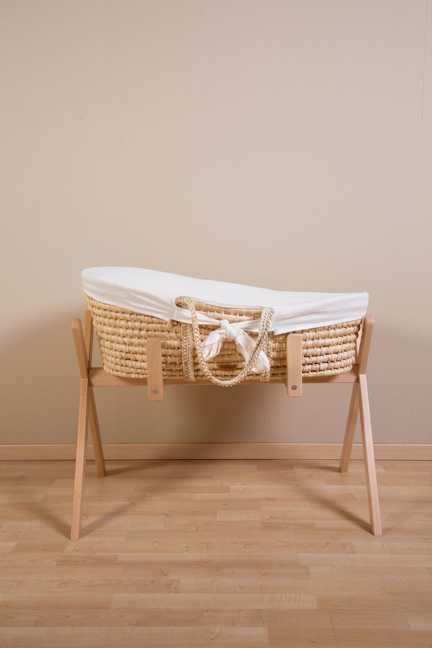 Childhome Bundle Moses Basket with Mattress and Off White Cover