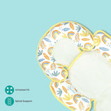 Moon Body Support Car Seat With Warm Pad Cushion - Rainbow