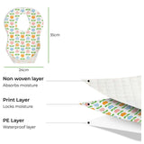 Moon Disposable Baby Bibs- Flowers (24 X 35 Cm) - 24pcs