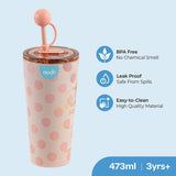 Moon Double Smoothie Cup With Straw 16Oz-Pink