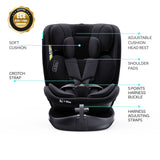 Moon GYRO PRO i-Size 360 Degree Roating Car Seat - Black