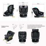 Moon GYRO PRO i-Size 360 Degree Roating Car Seat - Grey