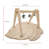 Moon Natures Nook Maple Leaf Shaped Baby Playmat - Beige