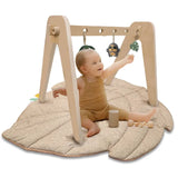 Moon Natures Nook Maple Leaf Shaped Baby Playmat - Beige