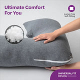 Moon Organic J Shaped Maternity Pillow - Grey