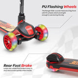 Moon Ranger Ride Kids Skate Scooter - Red