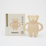 Moonie Natural Rubber Teether Bear - Sand
