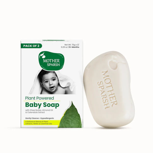 Mother Sparsh Plant Powered Baby Soap -75gm (Pack of 2)