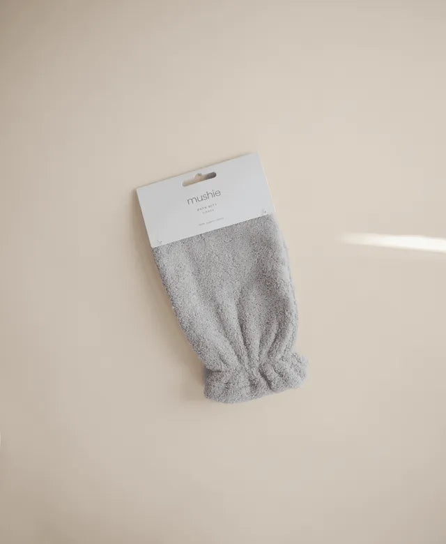 Mushie Bath Mitt 2-Pack Gray - Laadlee