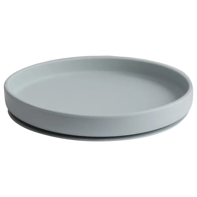 Mushie Classic Silicone Suction Plate Stone - Laadlee