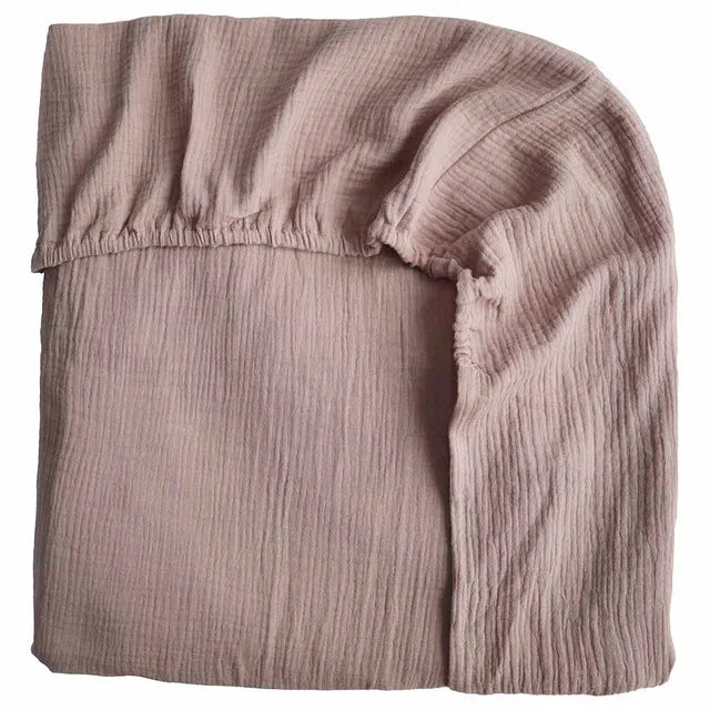Mushie Crib Sheet Small Natural - Laadlee