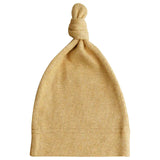 Mushie Ribbed Baby Beanie Beige Melange - Laadlee