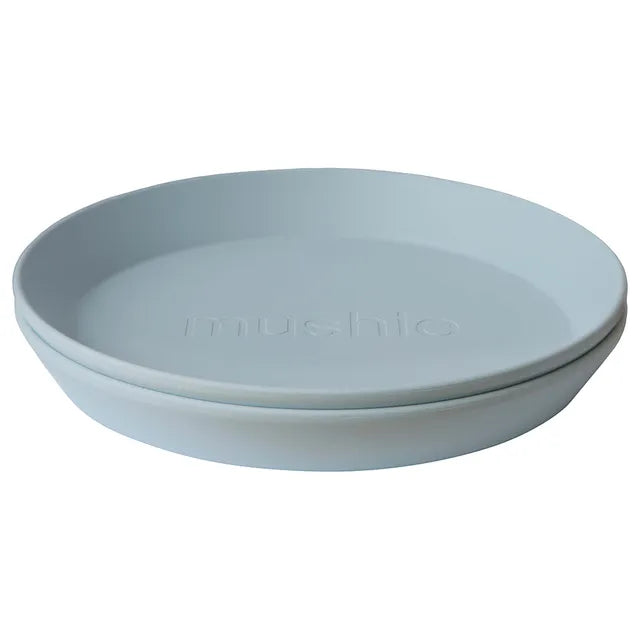Mushie Dinner Bowl Round Powder Blue - Laadlee