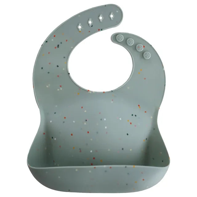 Mushie Silicone Bib Cambridge Blue - Laadlee