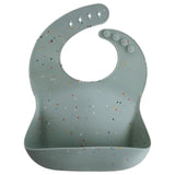 Mushie Silicone Bib Cambridge Blue - Laadlee