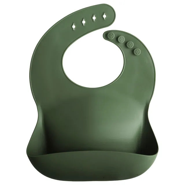 Mushie Silicone Bib Forest Green - Laadlee