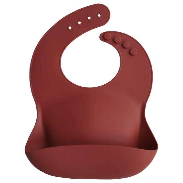 Mushie Silicone Bib Raw Sienna - Laadlee
