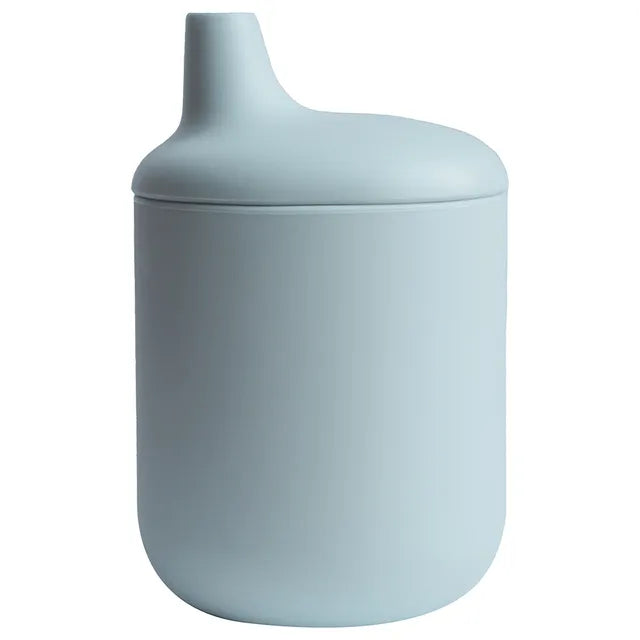 Mushie Silicone Sippy Cup Powder Blue - Laadlee