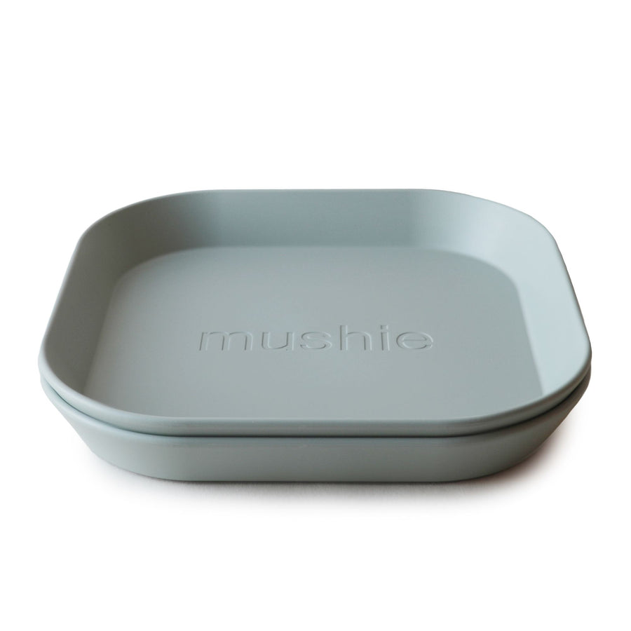 Mushie Dinner Plate Square Sage - Laadlee