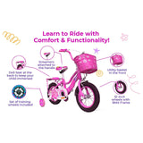 MYTS 12-inch Peppa Peg Stylish Double Seat Bicycle - Light Pink