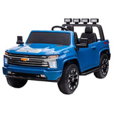 MYTS 12V Chevrolet Silverado Electric Rideon w/ Two Seats - Blue