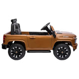 MYTS 12V Chevrolet Silverado Electric Rideon w/ Two Seats - Brown